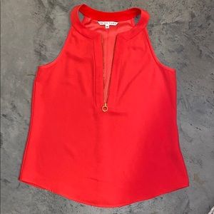 Trina Turk red/orange zip top
